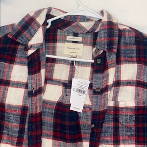 AMERICAN EAGLE BOYFRIEND FIT FLANNEL
